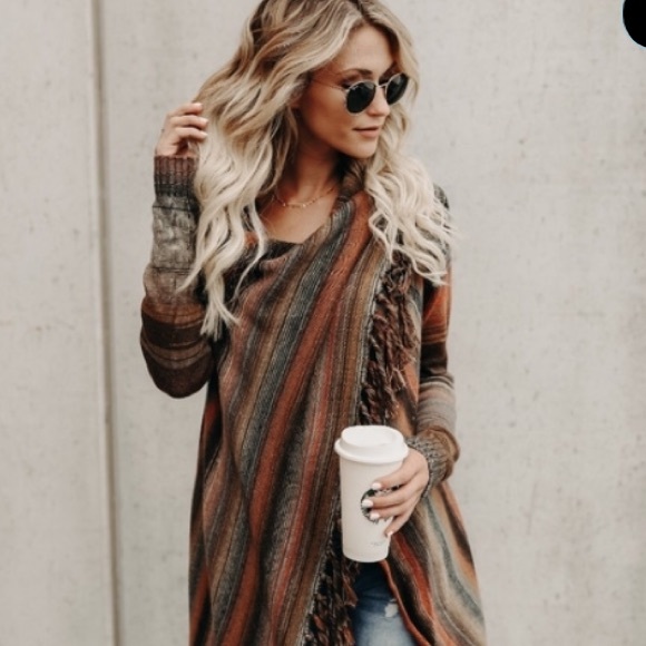 Military Hippie Sweaters - Military Hippie Cross Over Cardigan Sweater